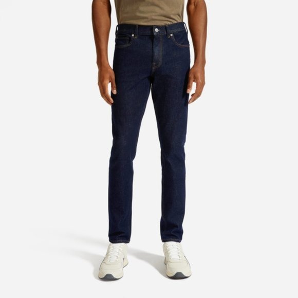 Everlane Men's Slim Jeans - Dark Blue - Picture 1 of 9